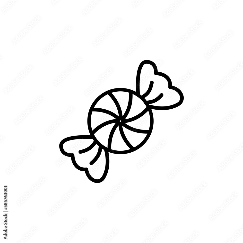 Candy line icon, logo isolated on white background