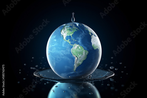 World water day concept. Generative ai.
