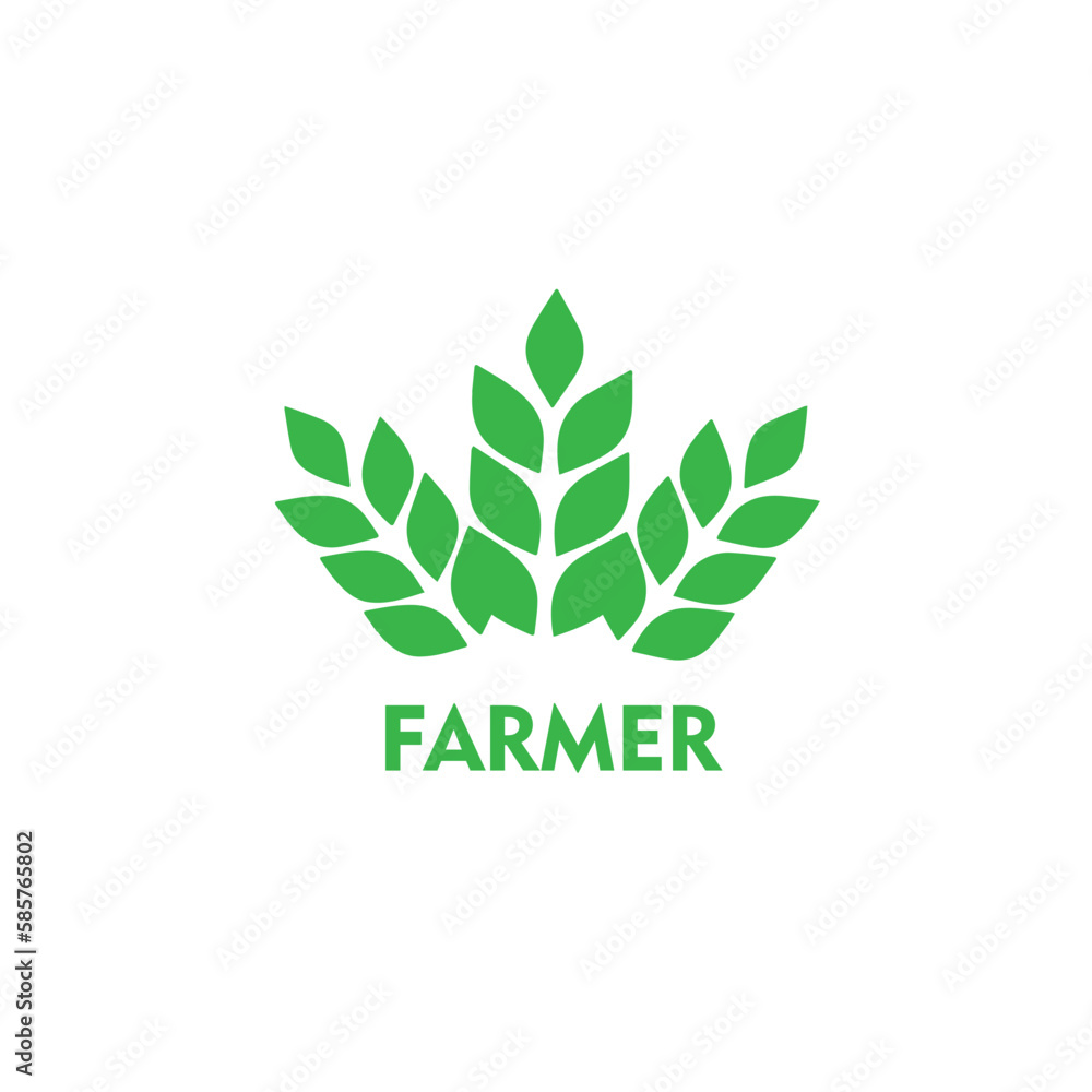 Obraz premium farmer logo vector illustration template