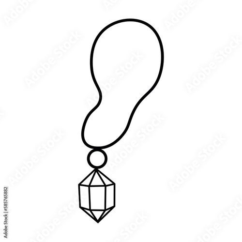 Coloring book amulet vector illustration