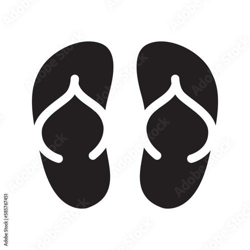 flip flops isolated icon design isolated on white flat