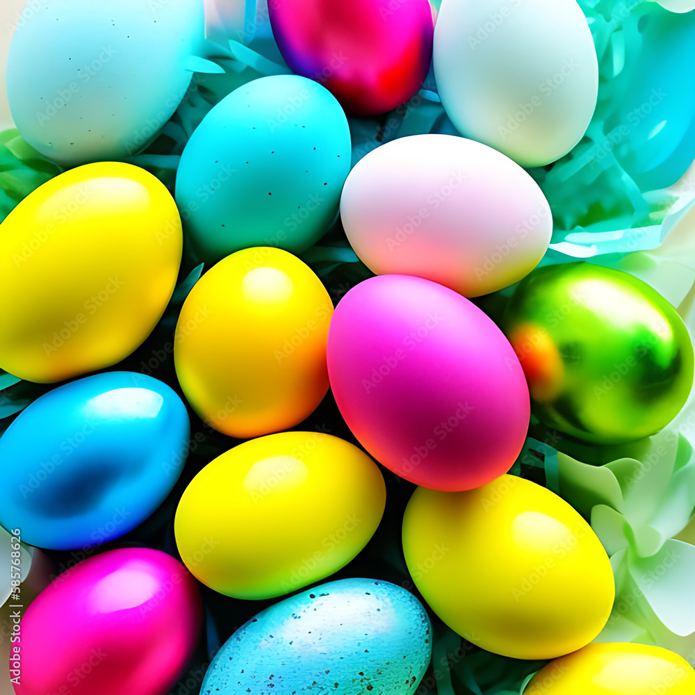 easter eggs in grass easter eggs in grass