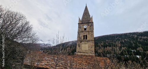 Val Cenis is a ski and mountain resort situated in the Haute-Maurienne region of the French Alps, close to the Italian border. It is composed of five villages; Lanslebourg, Lanslevillard, Termignon, photo