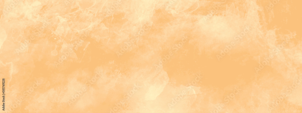 Watercolor background in orange colors. Background with watercolor orange autumn background texture. Soft orange watercolor background. 