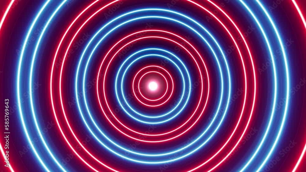 Glowing Red and Blue Circle Lights Glowing Red and Blue Circle Lights