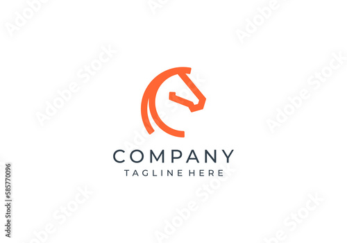Vector linear icons and logo design elements - horse vector 