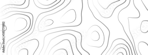 Abstract curve line white background. Soft smooth lines curving white papercut background. 