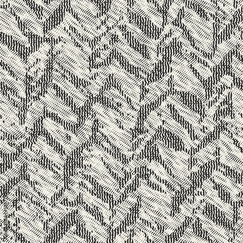 Monochrome Moiré Effect Textured Jungle Pattern