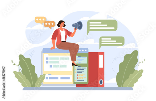 Financial influencer. Trader or broker social media educative blog.
