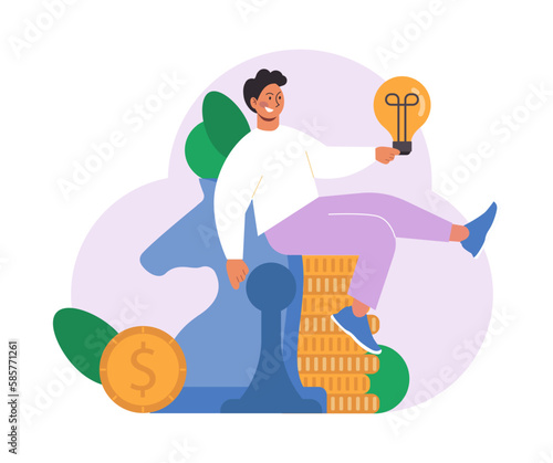 Financial influencer. Trader or broker social media educative blog.