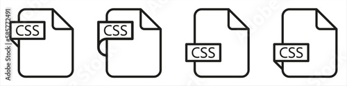 CSS file format document type colored icon.