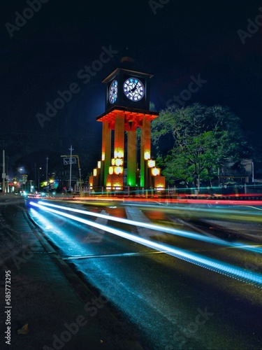 Light painting of Clock tower