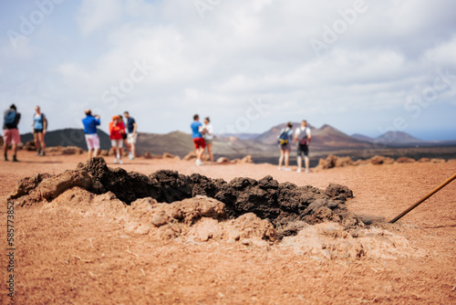 hot volcanic hollow on Lanzarote, Timanfaya