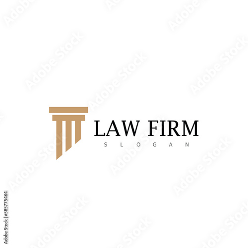 Justice law firm logo and business card design. gold, firm, law, icon justice, business card, Premium Vector