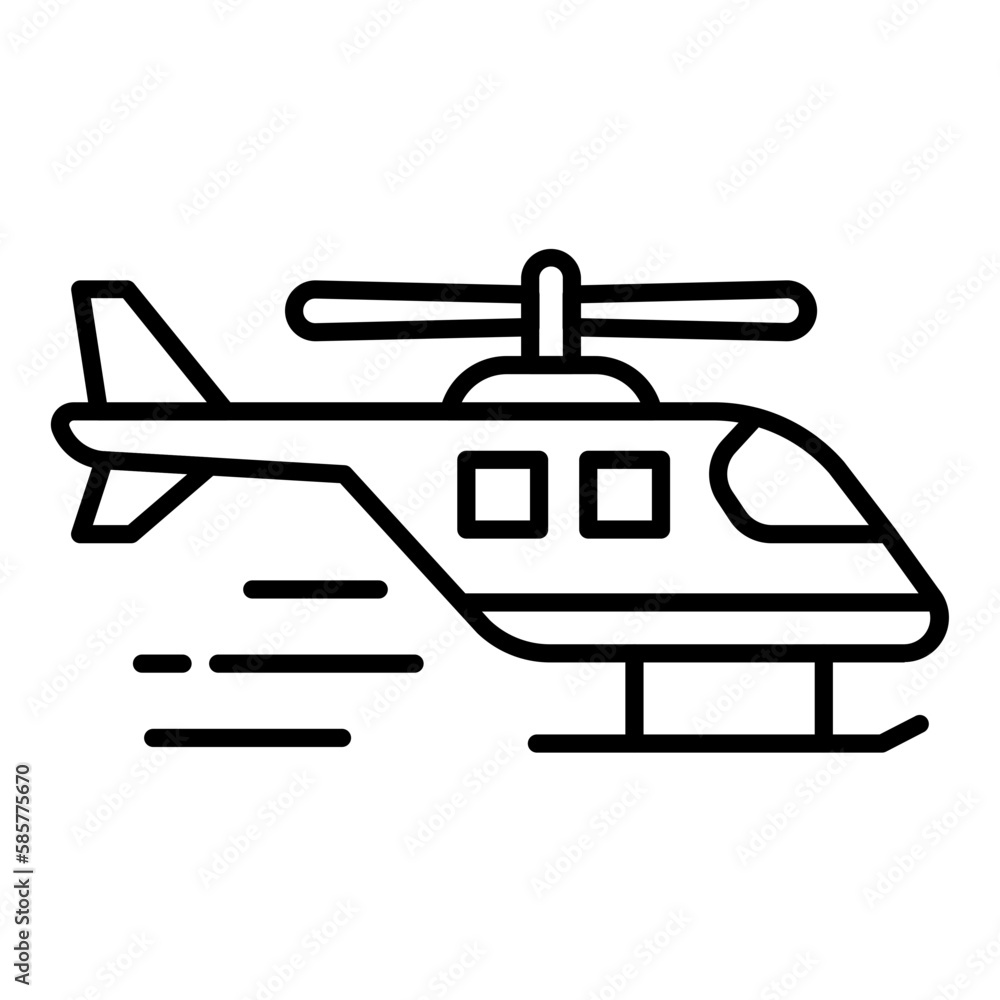 Helicopter Outline Icon