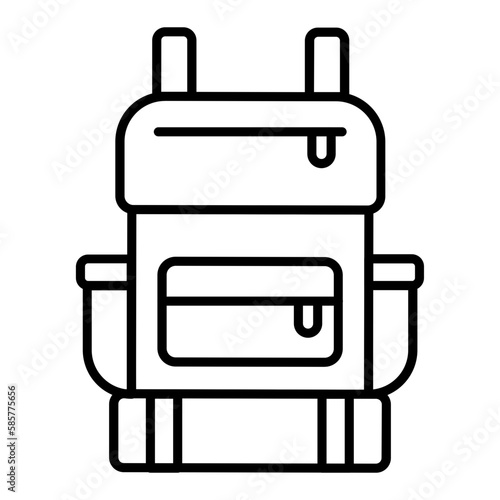 Bagpack Outline Icon