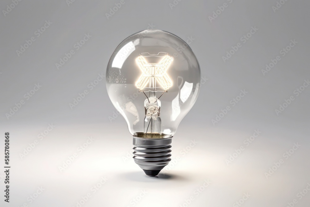 Bulb electicity lamp white background isolated lighting generative ai Bulb electicity lamp white background isolated lighting generative ai