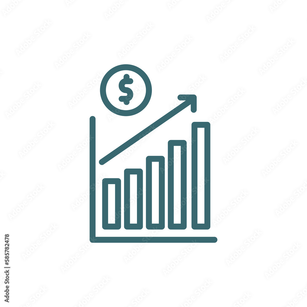 profit chart icon. Thin line profit chart icon from business and finance collection. Outline vector isolated on white background. profit chart icon. Thin line profit chart icon from business and finance collection. Outline vector isolated on white background.