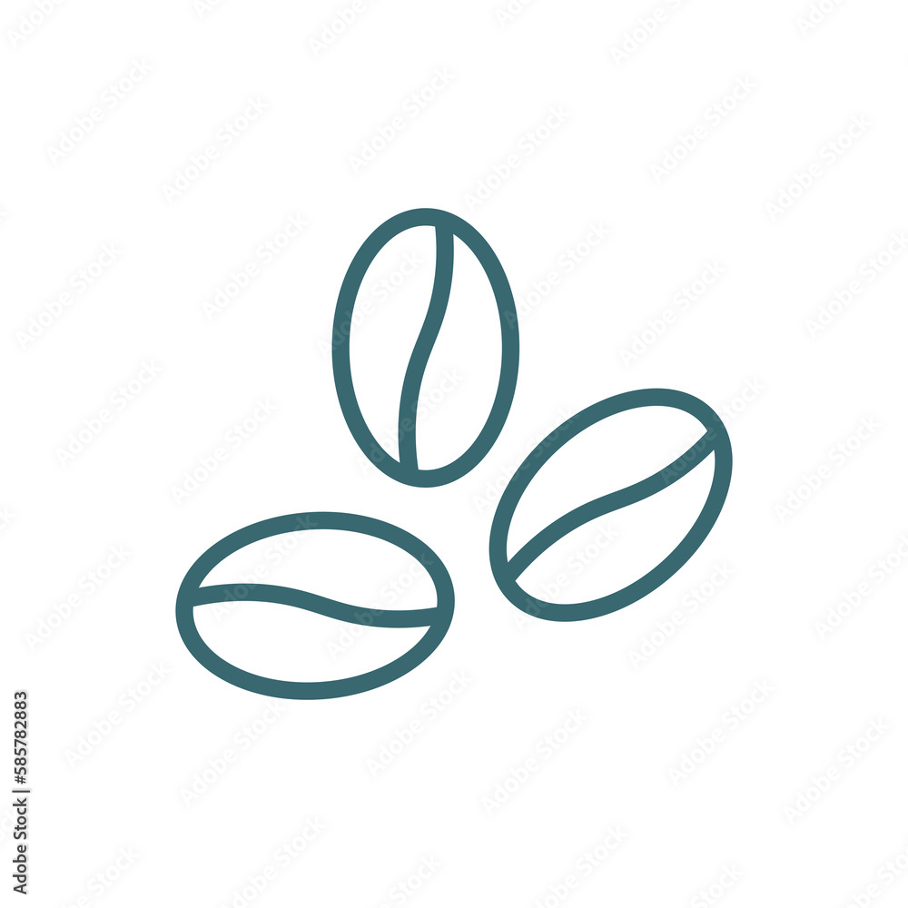 coffee grains icon. Thin line coffee grains icon from culture and civilization collection. Outline vector isolated on white background. Editable coffee grains symbol can be used web and mobile coffee grains icon. Thin line coffee grains icon from culture and civilization collection. Outline vector isolated on white background. Editable coffee grains symbol can be used web and mobile