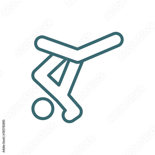 capoeira brazil dancers icon. Thin line capoeira brazil dancers icon from culture and civilization collection. Outline vector isolated on white background. 