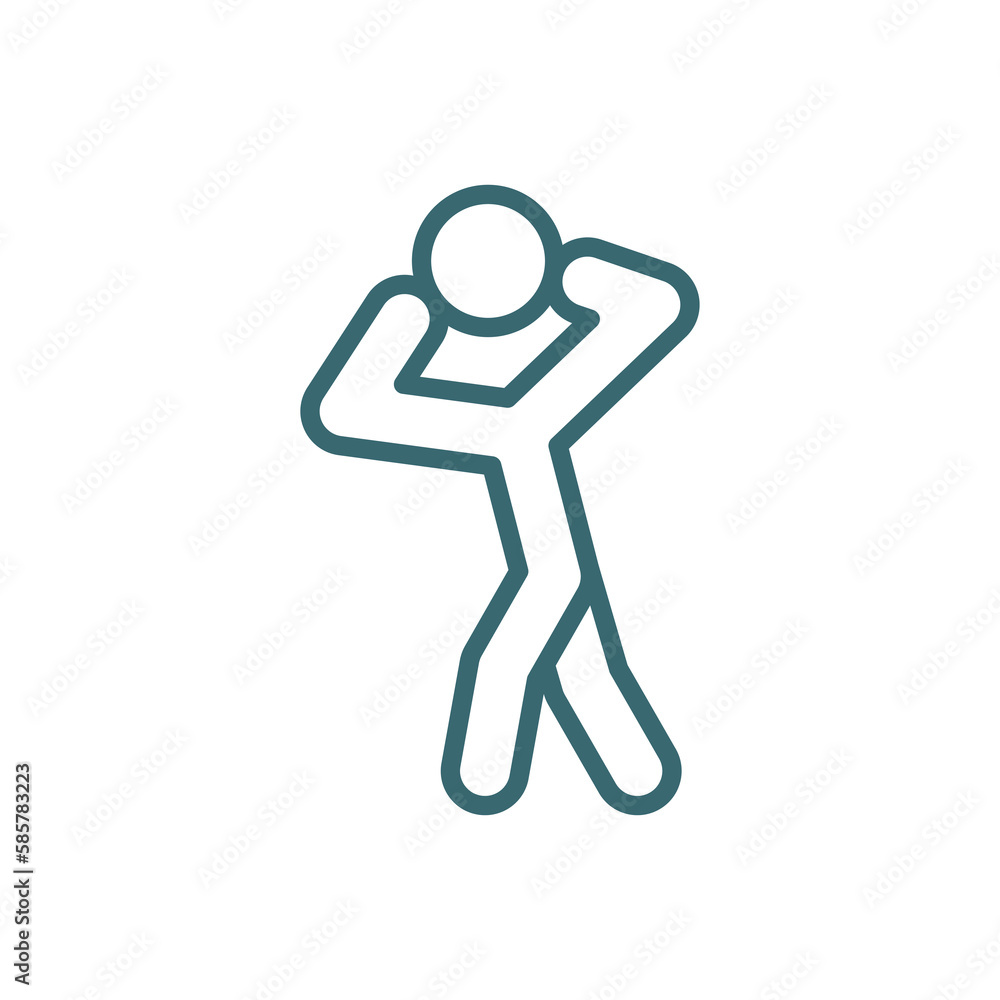 scared human icon. Thin line scared human icon from feeling and reaction collection. Outline vector isolated on white background. Editable scared human symbol can be used web and mobile scared human icon. Thin line scared human icon from feeling and reaction collection. Outline vector isolated on white background. Editable scared human symbol can be used web and mobile