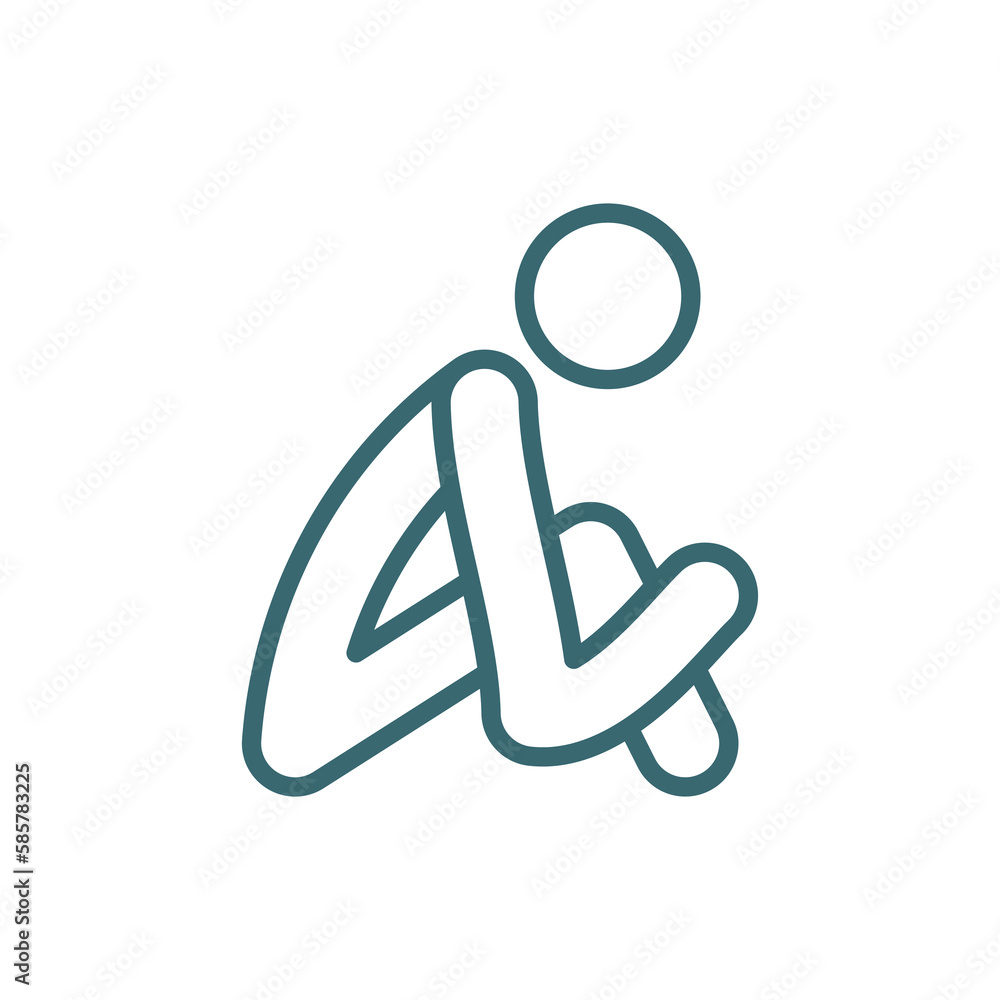 sad human icon. Thin line sad human icon from feeling and reaction collection. Outline vector isolated on white background. Editable sad human symbol can be used web and mobile sad human icon. Thin line sad human icon from feeling and reaction collection. Outline vector isolated on white background. Editable sad human symbol can be used web and mobile