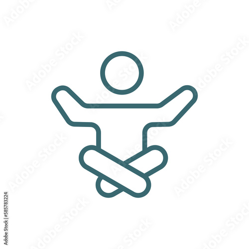 relieved human icon. Thin line relieved human icon from feeling and reaction collection. Outline vector isolated on white background. Editable relieved human symbol can be used web and mobile