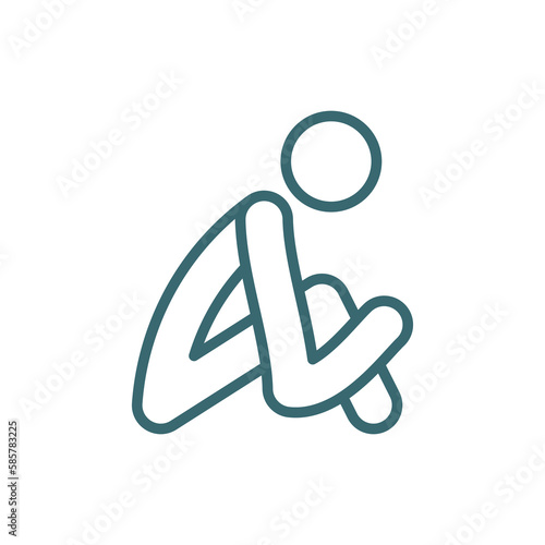sad human icon. Thin line sad human icon from feeling and reaction collection. Outline vector isolated on white background. Editable sad human symbol can be used web and mobile