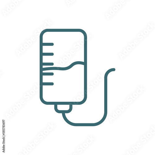 iv icon. Thin line iv icon from medical collection. Outline vector isolated on white background. Editable iv symbol can be used web and mobile