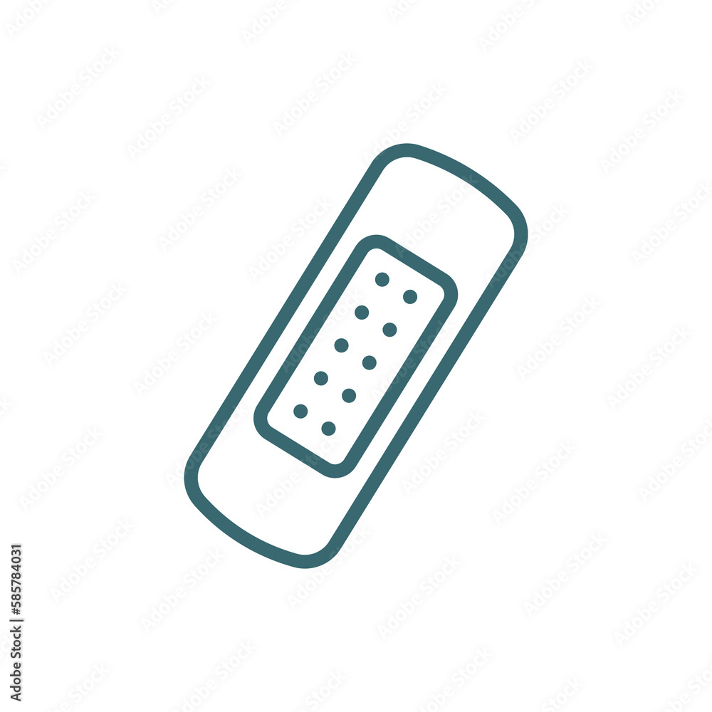 bandage icon. Thin line bandage icon from medical collection. Outline vector isolated on white background. Editable bandage symbol can be used web and mobile bandage icon. Thin line bandage icon from medical collection. Outline vector isolated on white background. Editable bandage symbol can be used web and mobile