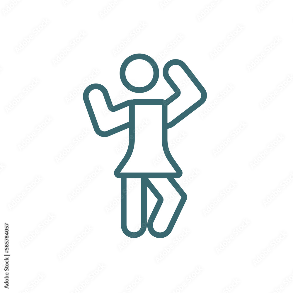 ballet icon. Thin line ballet icon from museum and exhibition collection. Outline vector isolated on white background. Editable ballet symbol can be used web and mobile ballet icon. Thin line ballet icon from museum and exhibition collection. Outline vector isolated on white background. Editable ballet symbol can be used web and mobile