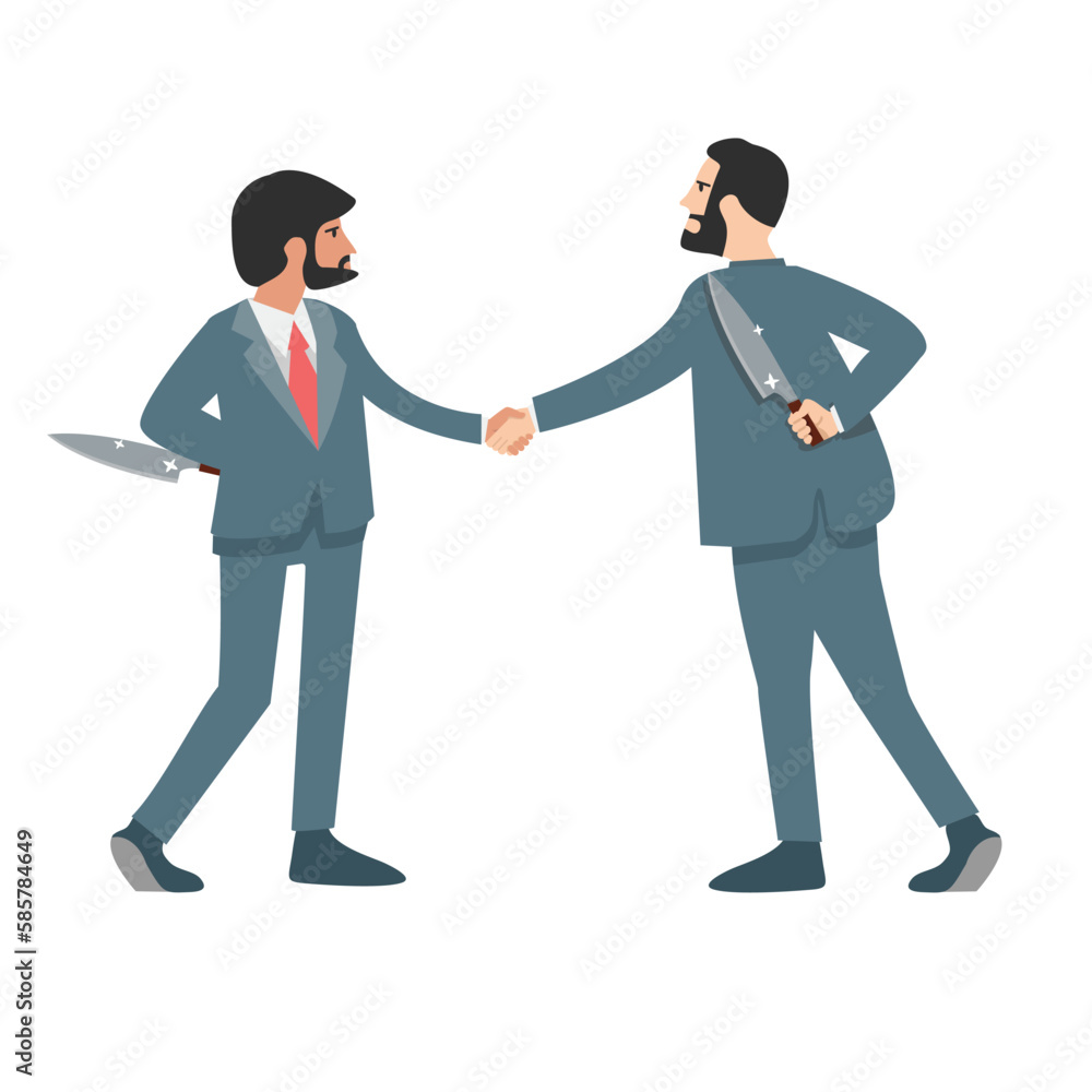 Obraz premium Business partner holds a knife Agreement Concept