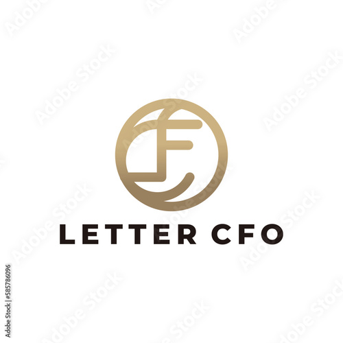 Letter CFO logo design template vector illustration