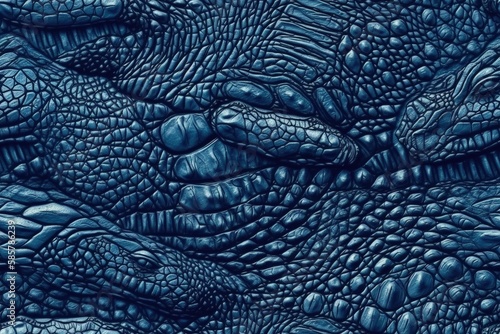 the texture and patterns on the skin of an alligator. Generative AI