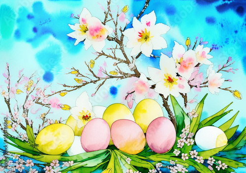 easter card illustration