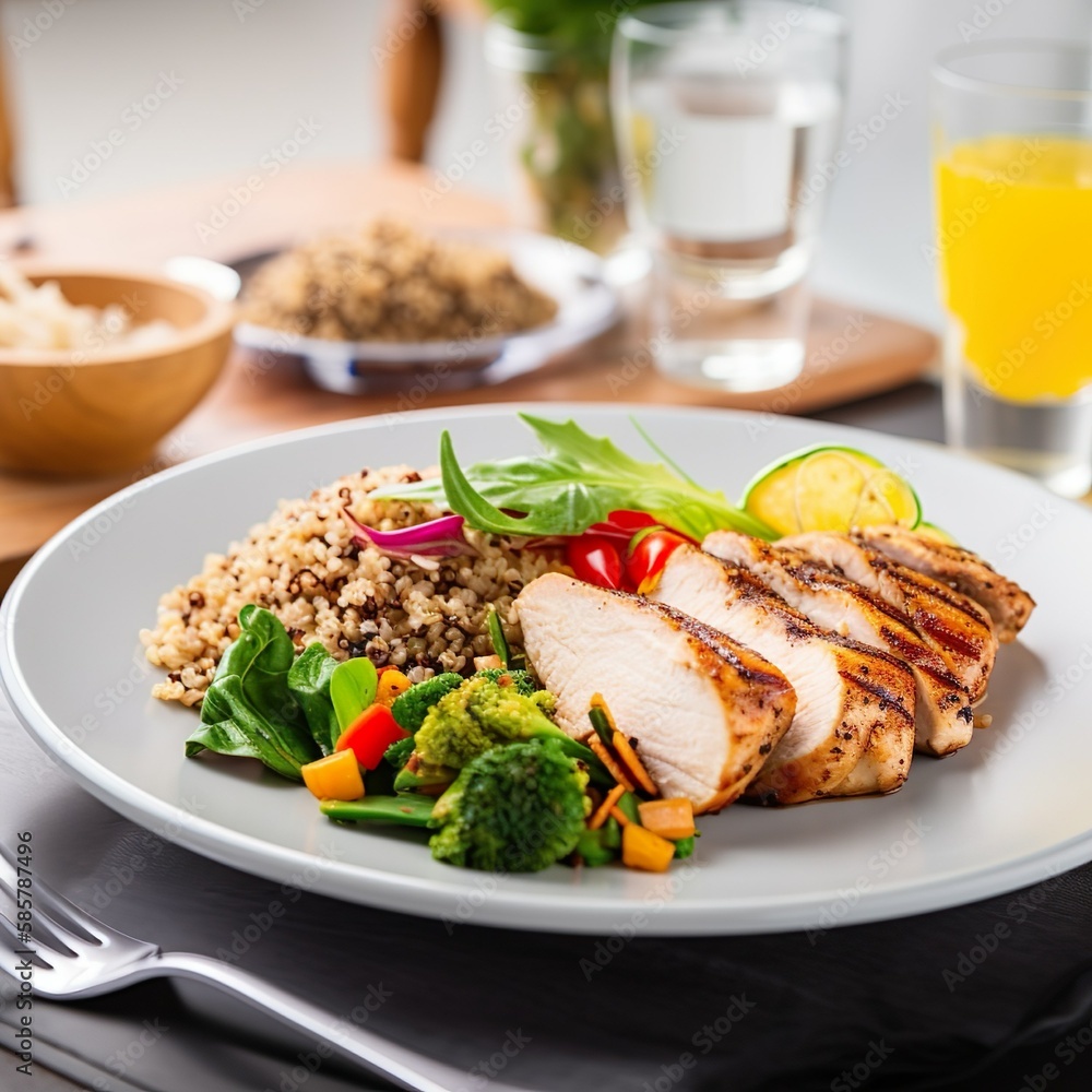 grilled chicken with vegetables grilled chicken with vegetables