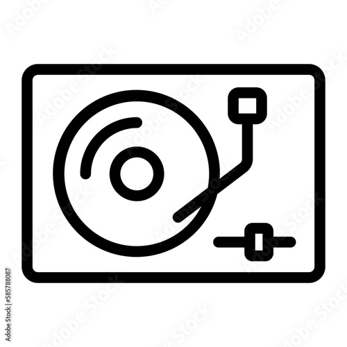 turntable line icon