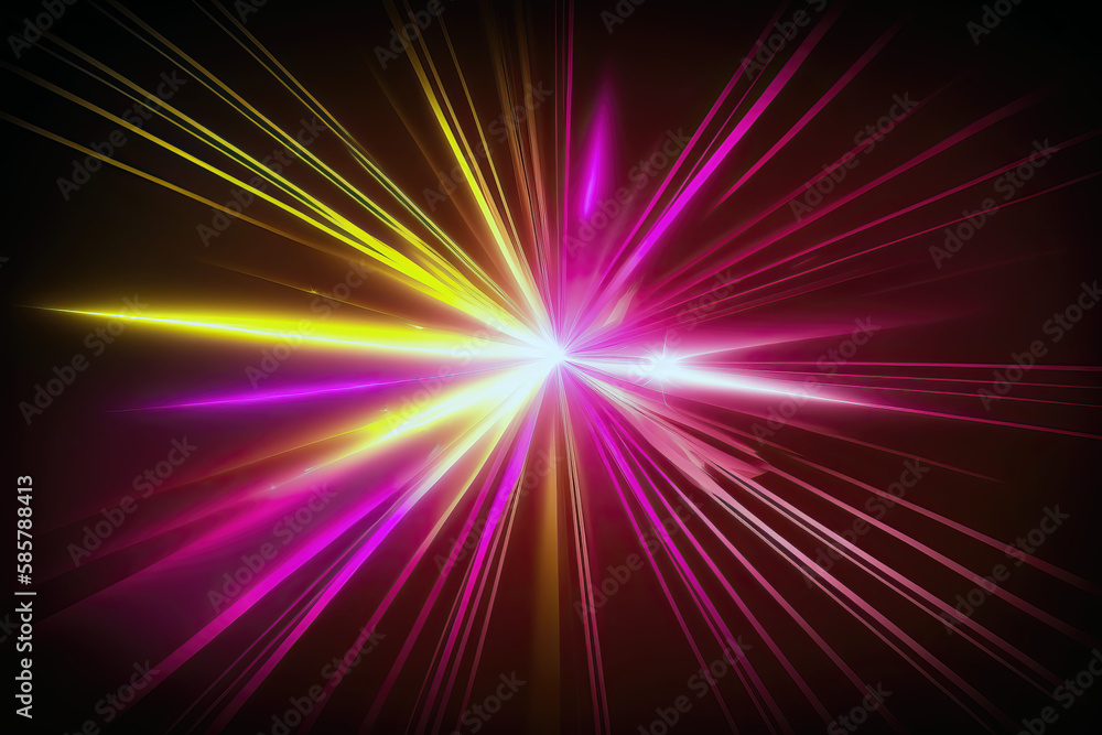 background of magenta and yellow laser beams, ai generated background of magenta and yellow laser beams, ai generated