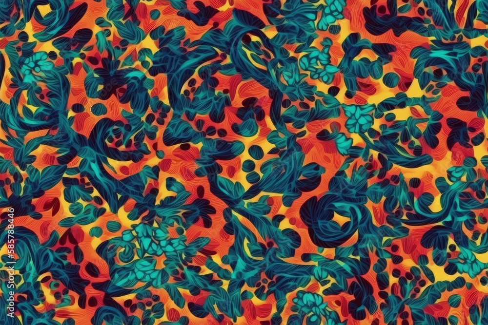 vibrant and colorful pattern with a variety of hues and tones. Generative AI vibrant and colorful pattern with a variety of hues and tones. Generative AI