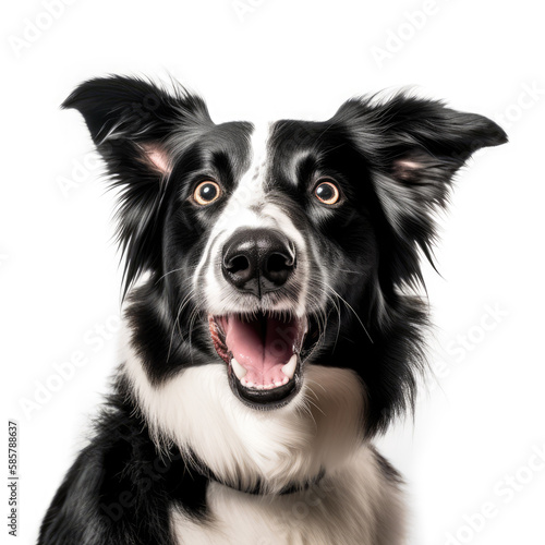 border collie dog puppy to be shocked , be surprised be amazed