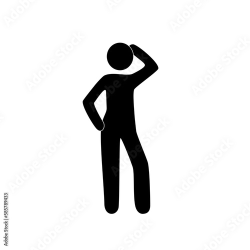 Person posing like a model