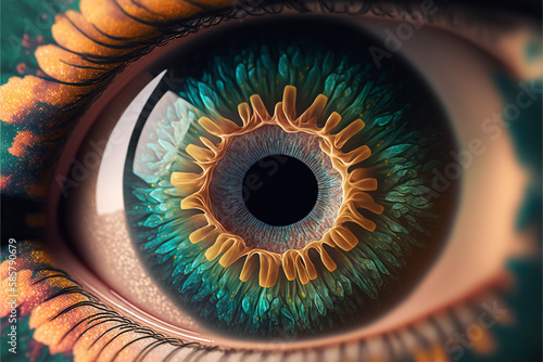 human eye closeup 