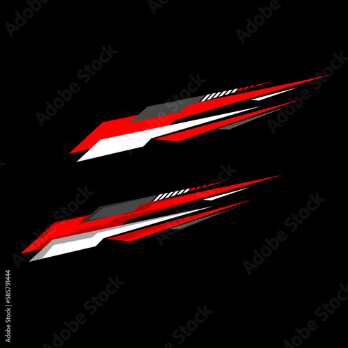 car wrapping decal vector. racing car decals
