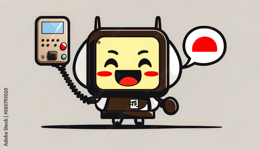 Funny cartoon character, electrical logo, generative AI. Funny cartoon character, electrical logo, generative AI.