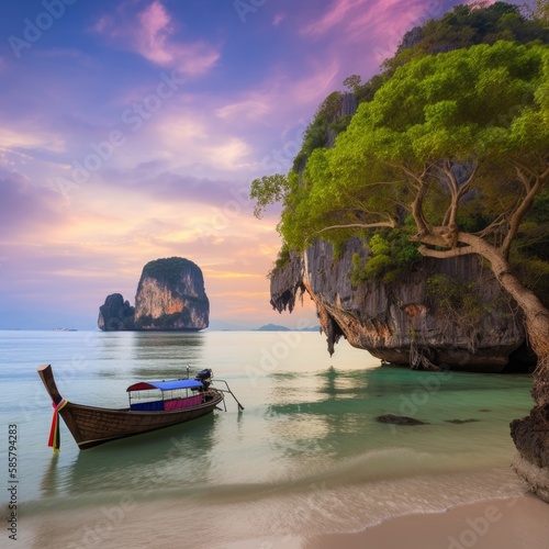 An extraordinary Thailand landscape, showcasing the captivating beauty and diverse scenery of the region, created by AI.