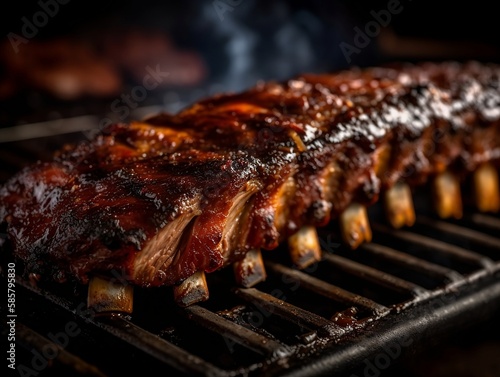 Rack of Ribs on the grill