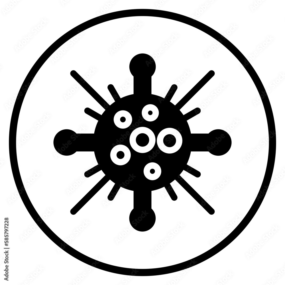 Obraz premium virus glyph icon