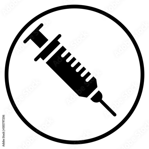 syringe glyph icon