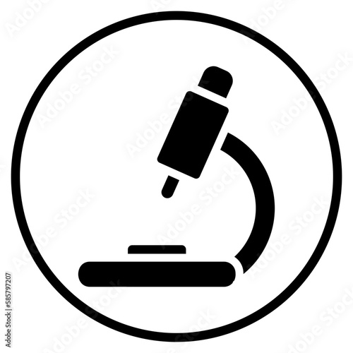 microscope glyph icon