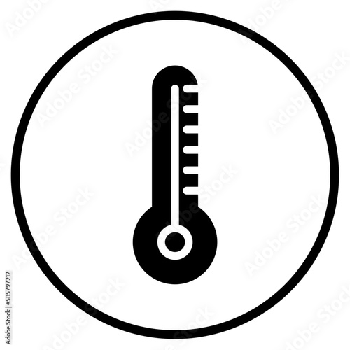 thermometer glyph icon